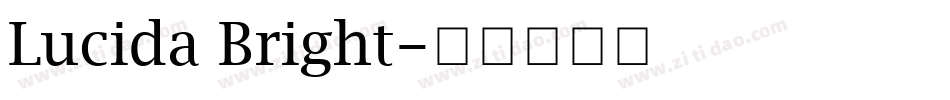Lucida Bright字体转换
